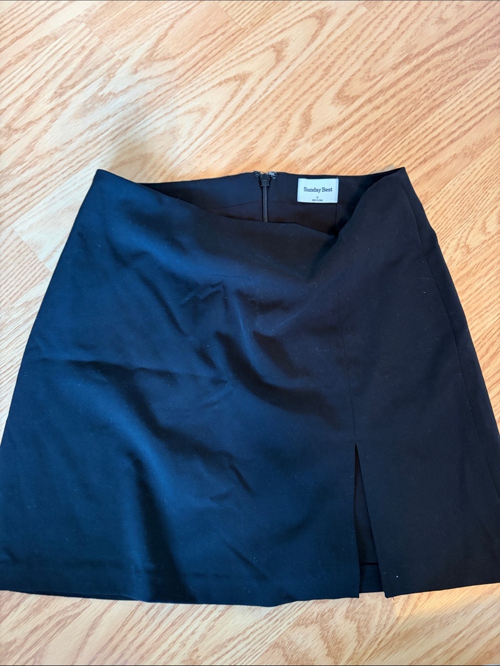 Sunday Best Tatiana Black Mini Skirt with Front slit
